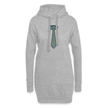 Tie Cute Comic - Hoodie Dress - heather grey - Front