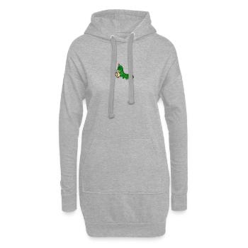 Musik Raupe - Hoodie-Kleid - Grau meliert - Vorne
