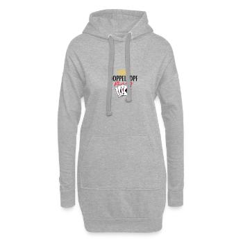 Doppelkopf König - Hoodie-Kleid - Grau meliert - Vorne