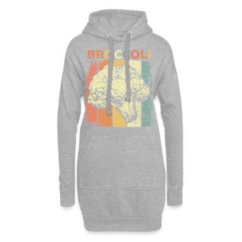 Brokkoli - Hoodie-Kleid - Grau meliert - Vorne