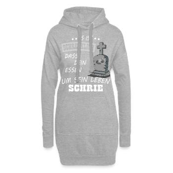 Veganer Vegan Tierschutz Tierrechte Soja Tofu - Hoodie-Kleid - Grau meliert - Vorne
