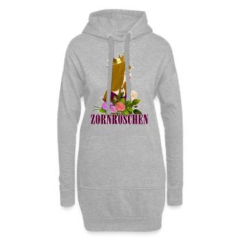 Zornröschen Dornröschen Prinzessin - Hoodie-Kleid - Grau meliert - Vorne