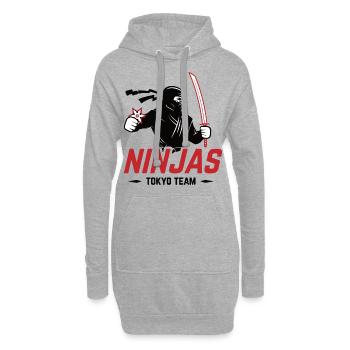Ninja - Hoodie Dress - heather grey - Front
