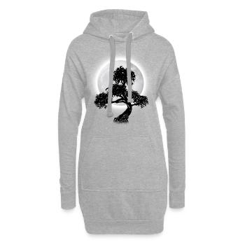 Mond Bonsai - Hoodie-Kleid - Grau meliert - Vorne