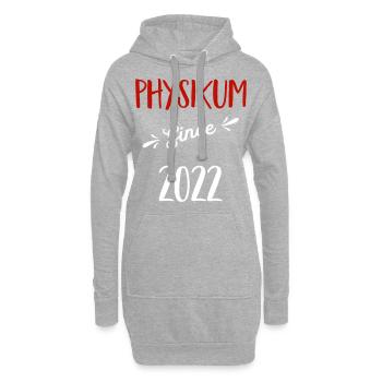 physikum since 2022 weiß - Hoodie-Kleid - Grau meliert - Vorne