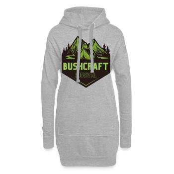 Bushcraft survival - Hoodie-Kleid - Grau meliert - Vorne