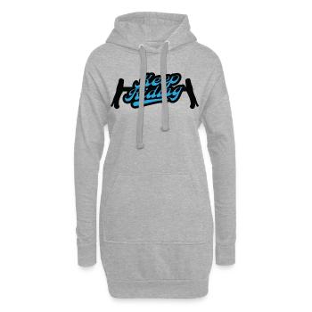 Keep Riding Design Gravelbike Lenker, Geschenk - Hoodie-Kleid - Grau meliert - Vorne