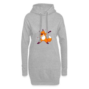 Fuchs - Hoodie-Kleid - Grau meliert - Vorne
