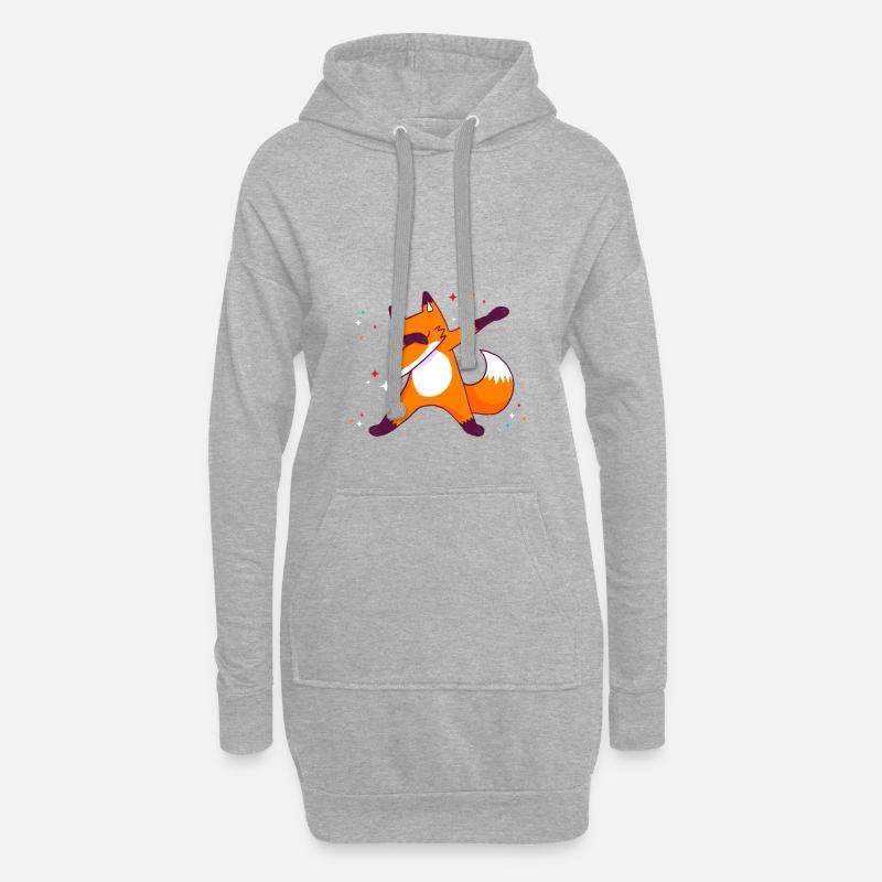 Fuchs - Hoodie-Kleid - Grau meliert