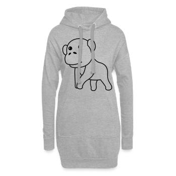 Gorilla Comic - Sweat-shirt à capuche long Femme - gris chiné - Devant