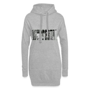 wuppertal schwebebahn - Hoodie-Kleid - Grau meliert - Vorne