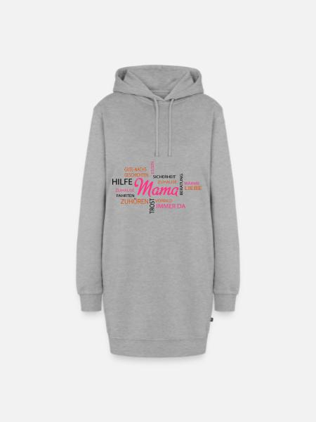 Mama - Hoodie-Kleid - Grau meliert