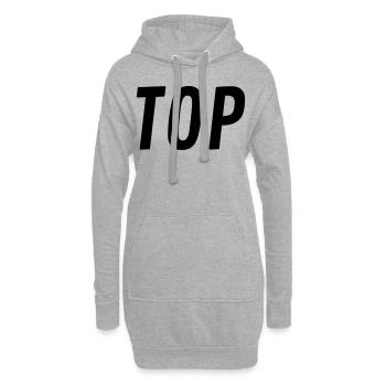 TOP Geschenk - Hoodie-Kleid - Grau meliert - Vorne