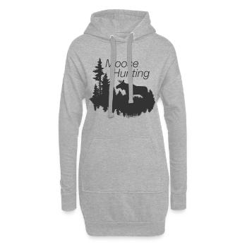 Jagd und Erholung im Freien. - Hoodie-Kleid - Grau meliert - Vorne