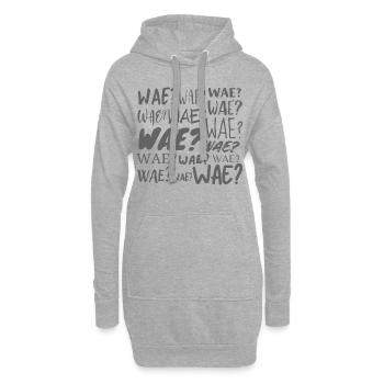 Wae? - Sweat-shirt à capuche long Femme - gris chiné - Devant