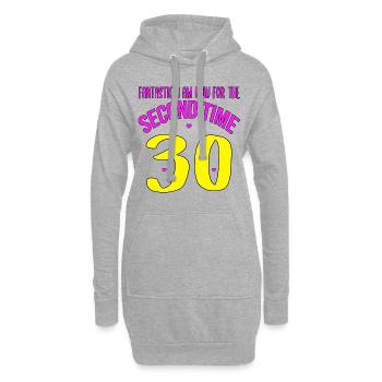 Anniversaire 60 ans de dictons drôles Cadeau - Sweat-shirt à capuche long Femme - gris chiné - Devant