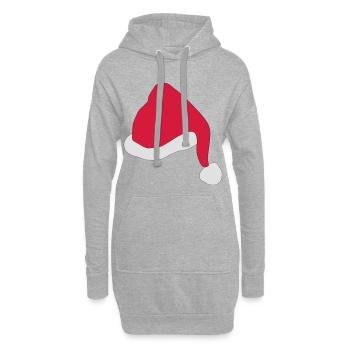 Jour de Noël - Sweat-shirt à capuche long Femme - gris chiné - Devant