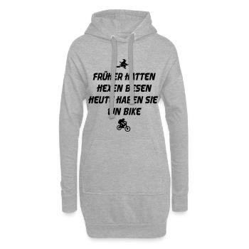 Hexenbesen Bike - Hoodie-Kleid - Grau meliert - Vorne