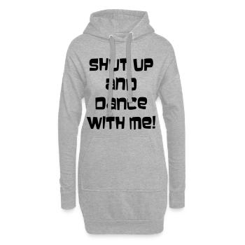 Tanz mit mir Song Tänzer Tanz band # - Hoodie-Kleid - Grau meliert - Vorne