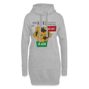 Hunde Versicherung - Hoodie-Kleid - Grau meliert - Vorne
