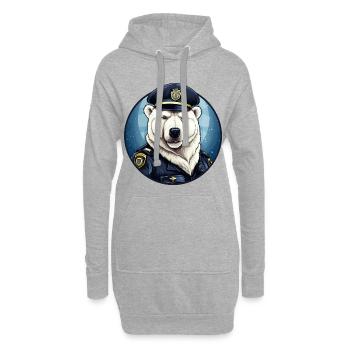 Police de l’ours polaire - Sweat-shirt à capuche long Femme - gris chiné - Devant
