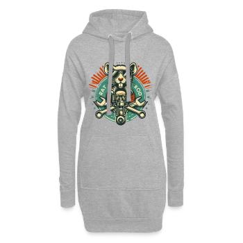 Chemise Ratsking Ratlook – Style rustique personnalisé - Sweat-shirt à capuche long Femme - gris chiné - Devant