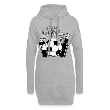 Unser erster Vatertag (Fußball Papa Sohn Baby) - Hoodie-Kleid - Grau meliert - Vorne