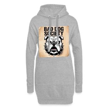 Die Gesellschaft der bösen Hunde - Hoodie-Kleid - Grau meliert - Vorne
