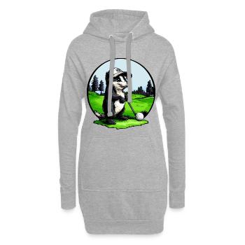 Golf Skunk - Sweat-shirt à capuche long Femme - gris chiné - Devant