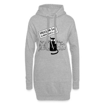 Schrödingers Katze Physik Nerd Geschenk - Hoodie-Kleid - Grau meliert - Vorne