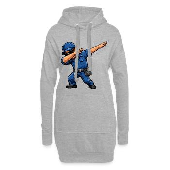 Gardien de toilette - Sweat-shirt à capuche long Femme - gris chiné - Devant