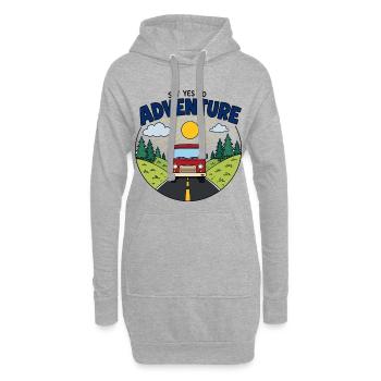 Say Yes to Adventure Van - Hoodie Dress - heather grey - Front