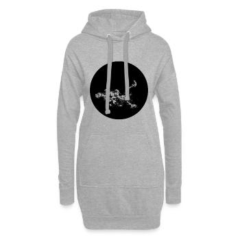 Weltraum Weltall Galaxie - Hoodie-Kleid - Grau meliert - Vorne