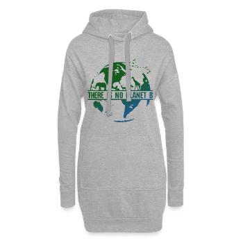 Il n'y a aucun T-shirt organique de la terre des hommes de la planète B - Sweat-shirt à capuche long Femme - gris chiné - Devant