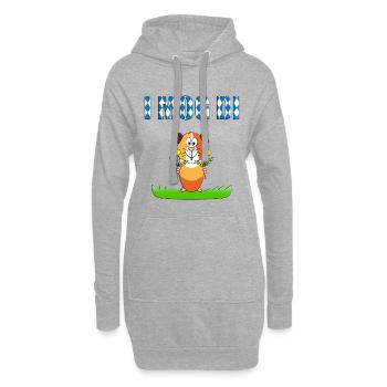 MEERSCHWEINCHEN - TIER - BLUMEN - I MOG DI - Hoodie-Kleid - Grau meliert - Vorne