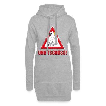 ACHTUNG KAKADU - WC - TOILETTE - UND TSCHÜSS! - Hoodie-Kleid - Grau meliert - Vorne