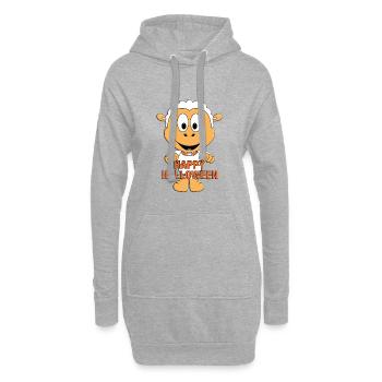 HAPPY HALLOWEEN - SCHAF - TIER - KIND - BABY - Hoodie-Kleid - Grau meliert - Vorne
