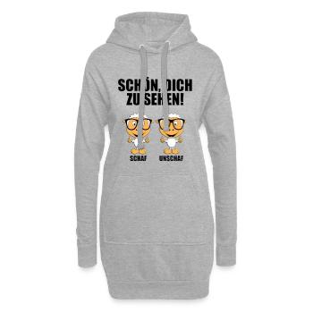 SCHAF - BRILLE - OPTIKER - SCHÖN, DICH ZU SEHEN! - Hoodie-Kleid - Grau meliert - Vorne