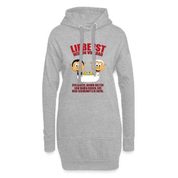 SCHAFE - SCHAF - BADEWANNE - LIEBE - LOVE - TIERE - Hoodie-Kleid - Grau meliert - Vorne