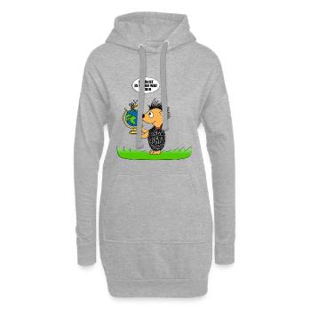 BIENE - STACHELSCHWEIN - WELT - SCHÖN IST ES... - Hoodie-Kleid - Grau meliert - Vorne