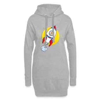 WELTRAUM - RAUMSCHIFF - ASTRONAUT - Hoodie-Kleid - Grau meliert - Vorne