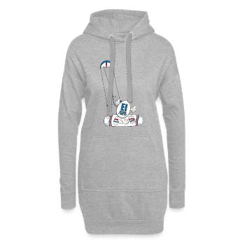 KITE - KITER - KITESURFEN - EI BELIEVE I CAN FLY - Hoodie-Kleid - Grau meliert - Vorne