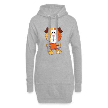 MEERSCHWEINCHEN - TIER - TIERE - TIERISCH - Hoodie-Kleid - Grau meliert - Vorne