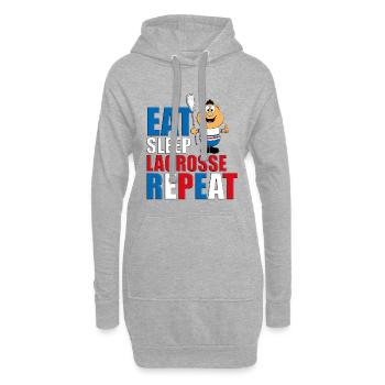 LACROSSE - SPORT - LIEBE - SPORTART - SPORTLER - Hoodie-Kleid - Grau meliert - Vorne