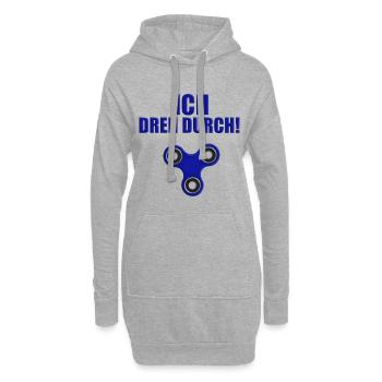 ICH DREH DURCH! - SPINNER - FIDGET TOY - SPIELZEUG - Hoodie-Kleid - Grau meliert - Vorne