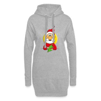 WEIHNACHTSMANN - WEIHNACHTEN - Hoodie-Kleid - Grau meliert - Vorne