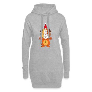 MEERSCHWEINCHEN - ZUCKERSTANGEN - WEIHNACHTEN - Hoodie-Kleid - Grau meliert - Vorne