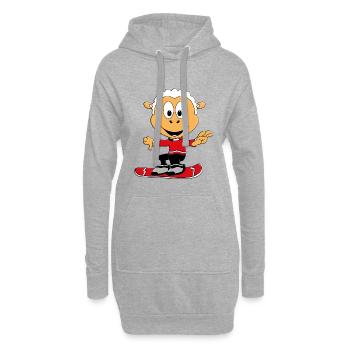 SCHAF - SNOWBOARD - WINTERSPORT - SPORT - TIER - Hoodie-Kleid - Grau meliert - Vorne