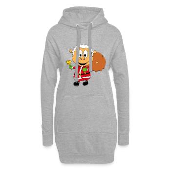 SCHAF - WEIHNACHTSMANN - TIER - TIERISCH - Hoodie-Kleid - Grau meliert - Vorne