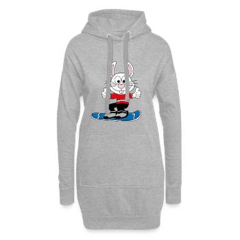 SCHNEEHASE - SNOWBOARD - TIERISCH GUT - Hoodie-Kleid - Grau meliert - Vorne